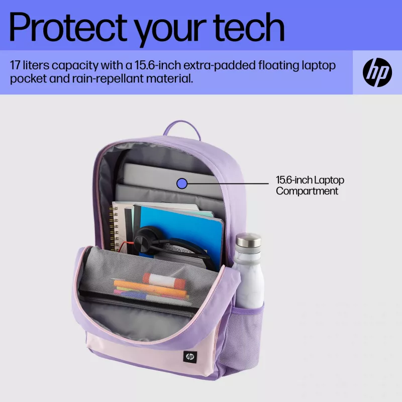 HP Campus Lavender Backpack, plecak, 490 g