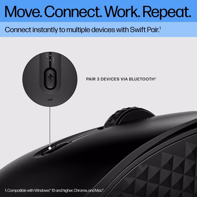 Mysz Bluetooth HP 420 Programowalna, oburęczna, Bluetooth, 4000 DPI, czarna