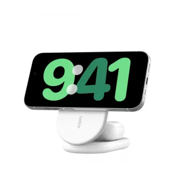BELKIN Boostcharge Qi2 15w Magnetyczna Podstawka 2w1 - Biała