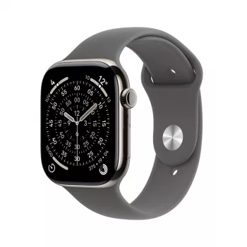 APPLE Watch Series 11 GPS + Cellular 46mm Natural Titanium Case z paskiem Stone Grey Sport S/M