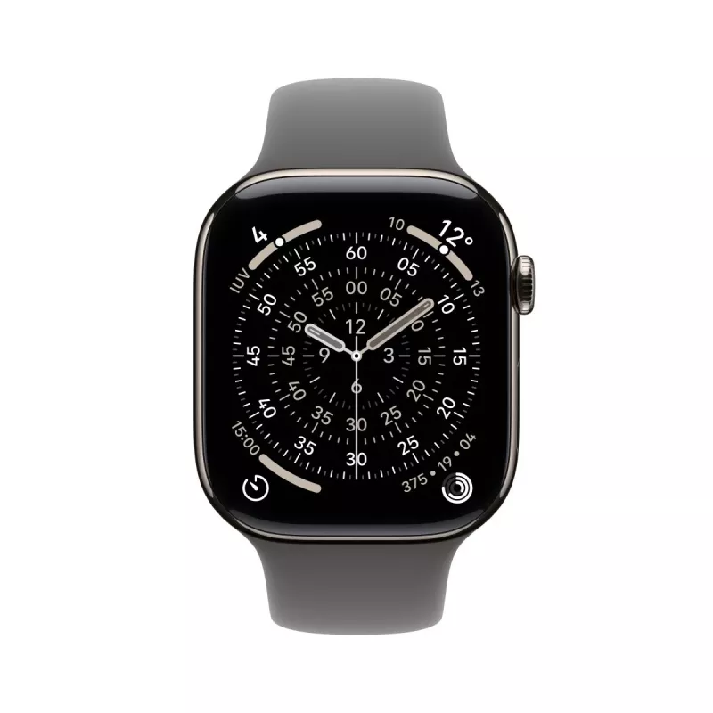 APPLE Watch Series 11 GPS + Cellular 46mm Natural Titanium Koperta z paskiem Stone Grey Sport M/L