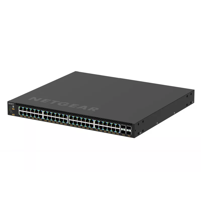 NETGEAR M4350-48G4XF Zarządzany L3 Gigabit Ethernet (10/100/1000) Power over Ethernet (PoE) 1U Czarny