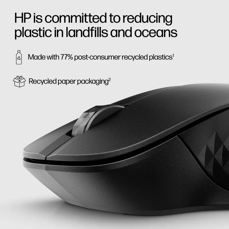 Bezprzewodowa mysz HP 430 do wielu urządzeń, oburęczna, optyczna, RF + Bluetooth, 1200 DPI, czarna