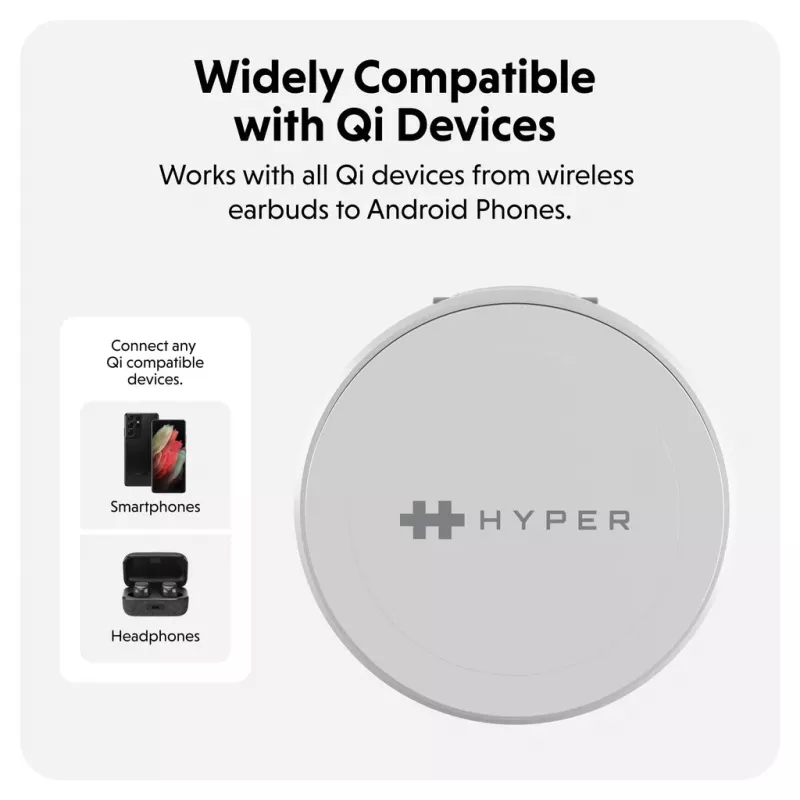 Targus HJ3310WHGL ładowarka do urządzeń mobilnych Słuchawki, Smartfon, Smartwatch Biały USB Ładowanie bezprzewodowe Szybkie ładowanie Wewnętrzna