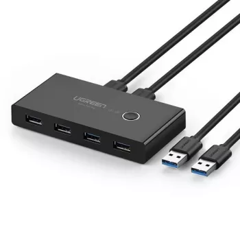 Ugreen 30768 koncentrator interfejsu USB 3.2 Gen 1 (3.1 Gen 1) Typ-A 5000 Mbit/s Czarny