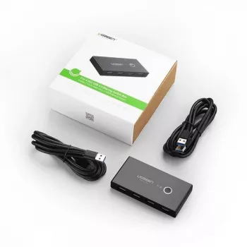 Ugreen 30768 koncentrator interfejsu USB 3.2 Gen 1 (3.1 Gen 1) Typ-A 5000 Mbit/s Czarny