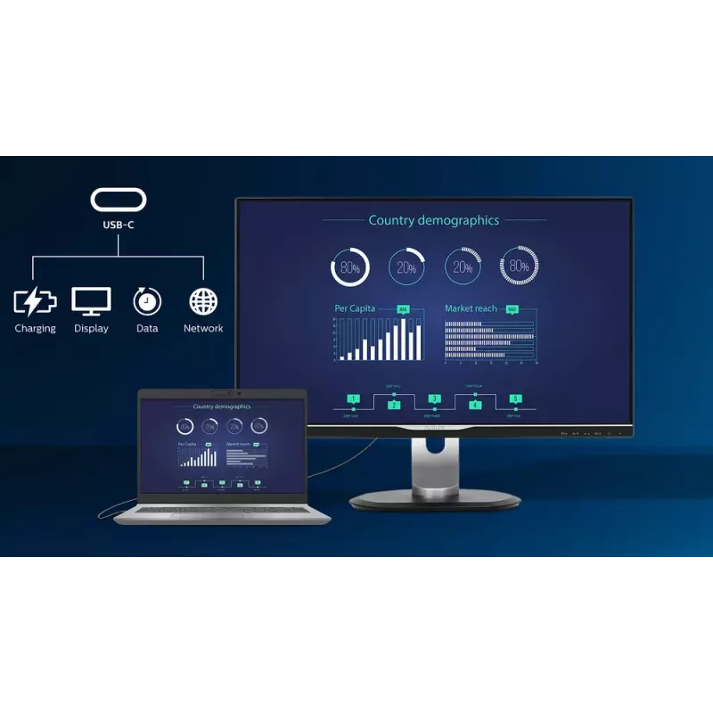 Monitor komputerowy Philips 5000 series 27B2G5601/00, 68,6 cm (27 cali), 2560 x 1440 pikseli, Quad HD, LCD, czarny