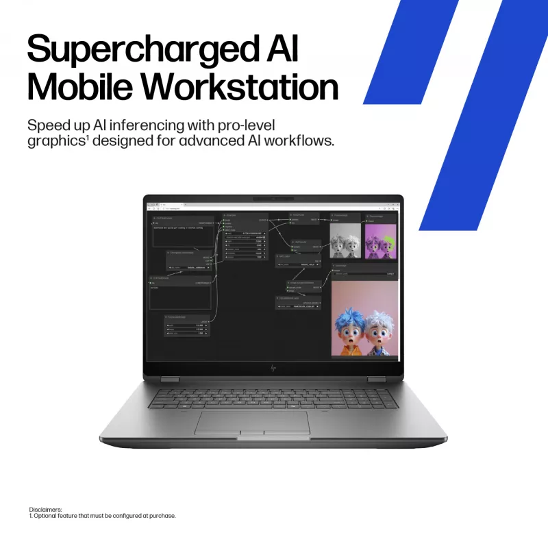 HP ZBook Fury G1i Intel Core Ultra 9 285HX 45,7 cm (18 cali) WQXGA 64 GB DDR5-SDRAM Wi-Fi 7 (802.11be) Windows 11 Pro AI Workstation, AI PC