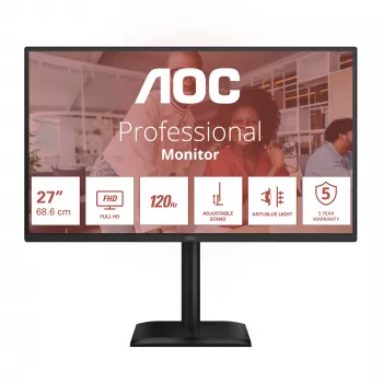 Monitor komputerowy AOC 27E4CV 68,6 cm (27 cali) 1920 x 1080 pikseli Full HD LED Czarny