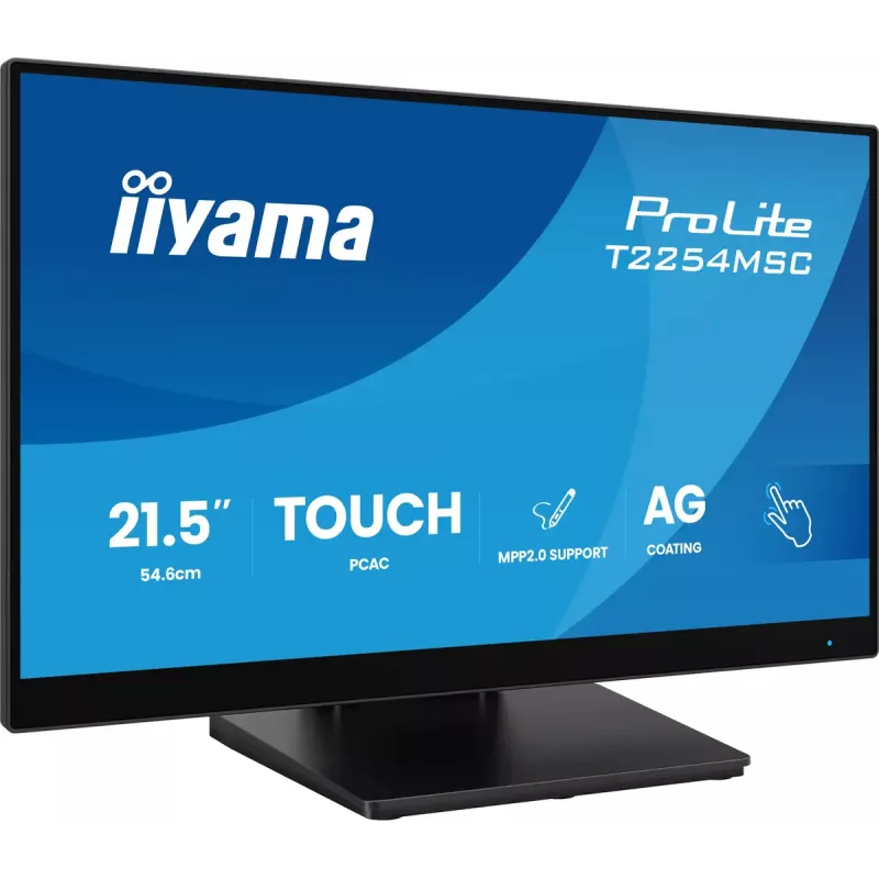 Monitor komputerowy iiyama T2254MSC-B2AG 54,6 cm (21,5 cala) 1920 x 1080 pikseli Full HD LED dotykowy Czarny