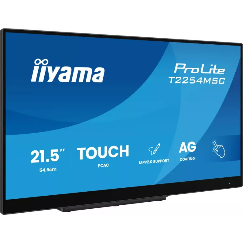 Monitor komputerowy iiyama T2254MSC-B2AG 54,6 cm (21,5 cala) 1920 x 1080 pikseli Full HD LED dotykowy Czarny