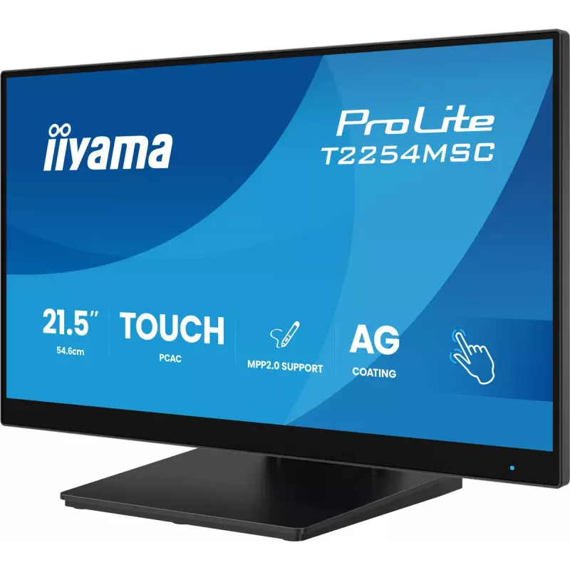 Monitor komputerowy iiyama T2254MSC-B2AG 54,6 cm (21,5 cala) 1920 x 1080 pikseli Full HD LED dotykowy Czarny
