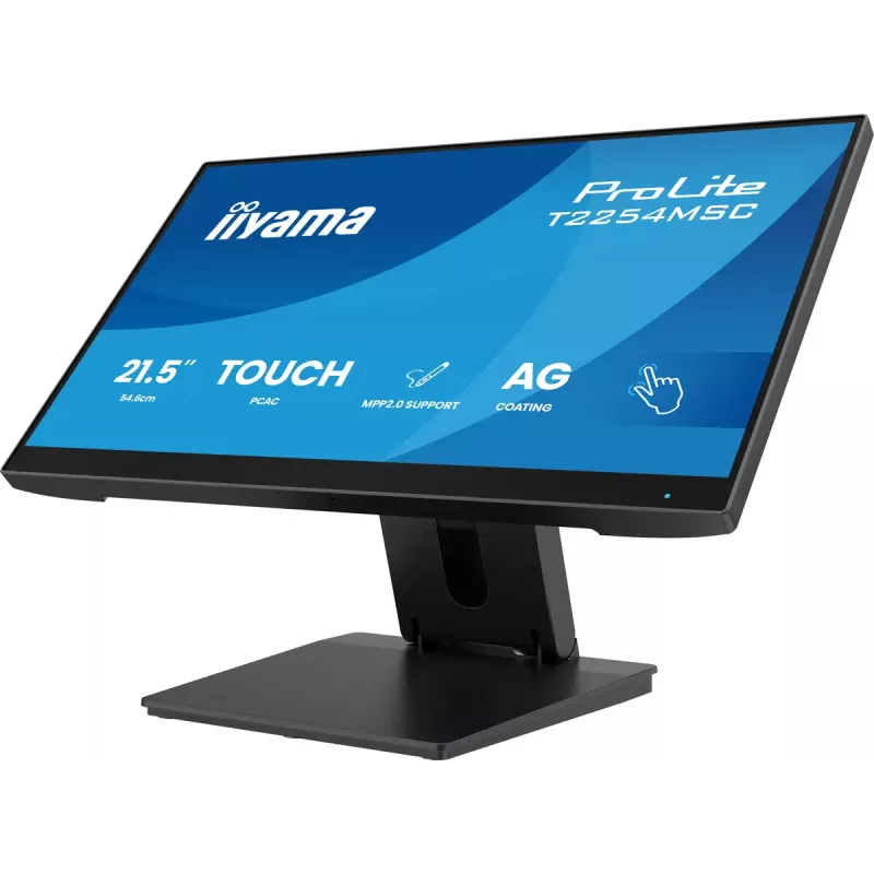Monitor komputerowy iiyama T2254MSC-B2AG 54,6 cm (21,5 cala) 1920 x 1080 pikseli Full HD LED dotykowy Czarny
