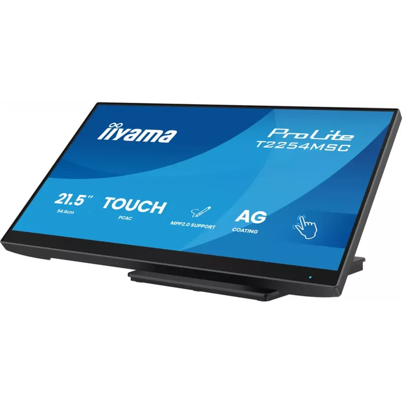 Monitor komputerowy iiyama T2254MSC-B2AG 54,6 cm (21,5 cala) 1920 x 1080 pikseli Full HD LED dotykowy Czarny