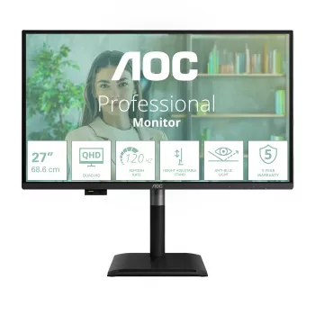 Monitor komputerowy AOC Q27P4U 68,6 cm (27 cali) 2560 x 1440 pikseli Wide Quad HD Czarny