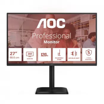 Monitor komputerowy AOC E4 Q27E4CV 68,6 cm (27 cali) 2560 x 1440 pikseli Quad HD LED Czarny