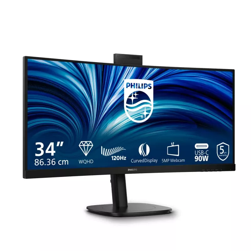 Philips 3000 series 34B2U3600CH/00 monitor komputerowy 86.4 cm (34 cale) 3440 x 1440 pikseli Wide Quad HD LCD Czarny
