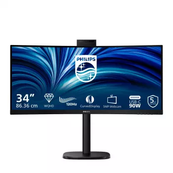 Philips 3000 series 34B2U3600CH/00 monitor komputerowy 86.4 cm (34 cale) 3440 x 1440 pikseli Wide Quad HD LCD Czarny