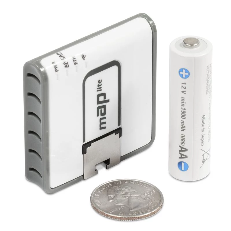 MIKROTIK Map Lite z procesorem 650 MHz, 64 MB RAM, 1x LAN, wbudowaną podwójną anteną