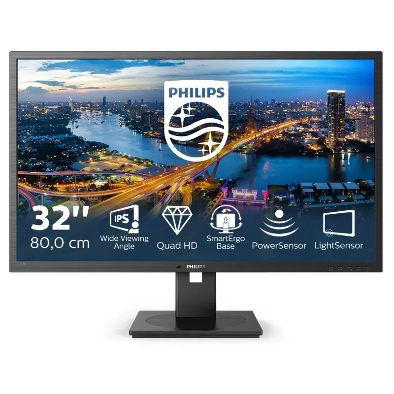 Philips B Line 325B1L/00 monitor komputerowy 80 cm (31,5 cala) 2560 x 1440 pikseli 2K Ultra HD LCD Czarny