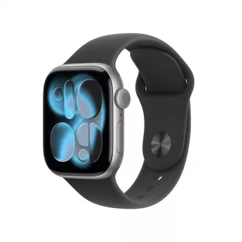 APPLE Watch Series 11 GPS + Cellular 42mm Koperta Aluminiowa Kosmiczna Szarość z Czarnym Paskiem Sportowym M/L