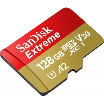 WESTERN DIGITAL Extreme microSDXC 128GB z adapterem SD do kamer akcji i dronów 170MB/s 80MB/s A2 C10 V30 UHS-I U3