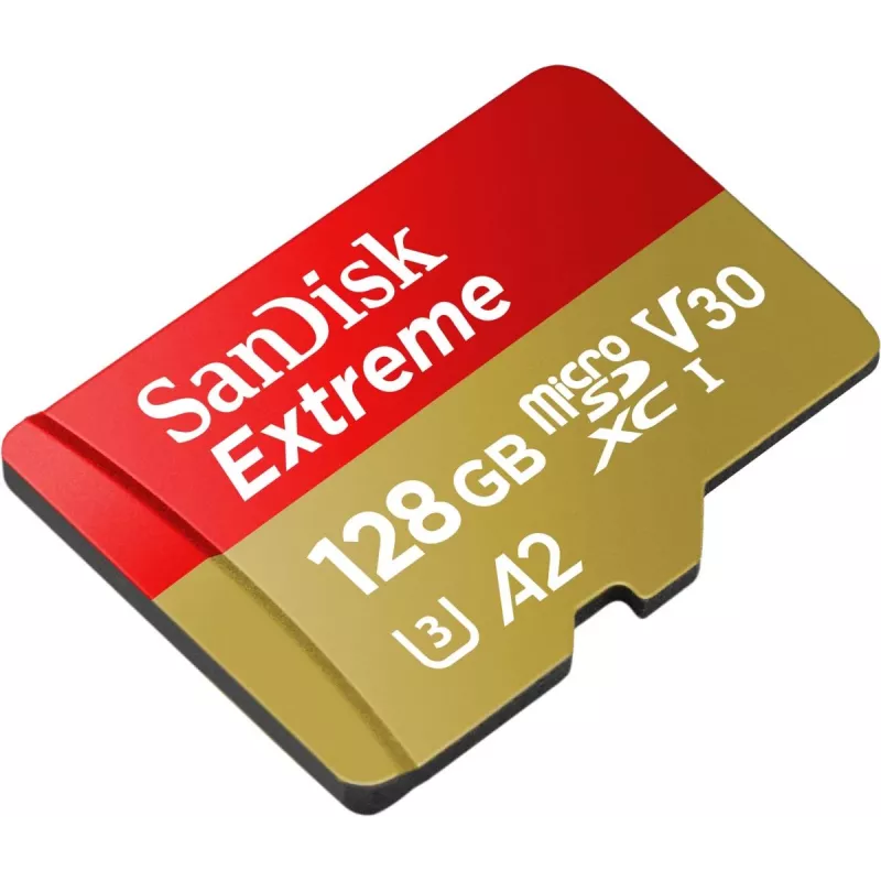 WESTERN DIGITAL Extreme microSDXC 128GB z adapterem SD do kamer akcji i dronów 170MB/s 80MB/s A2 C10 V30 UHS-I U3