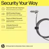 HP Essential Nano Combination kabel Lock, 1,83 m, Zamek szyfrowy, stal nierdzewna