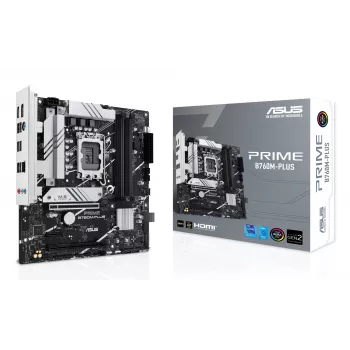 Płyta główna ASUS PRIME B760M-PLUS — Intel B760, LGA 1700, micro‑ATX, DDR5, 4 DIMM, 192 GB, 2,5 Gb LAN, 2x M.2
