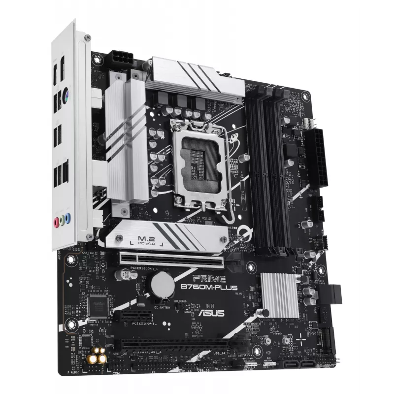 Płyta główna ASUS PRIME B760M-PLUS — Intel B760, LGA 1700, micro‑ATX, DDR5, 4 DIMM, 192 GB, 2,5 Gb LAN, 2x M.2