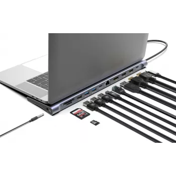 Dok/Stacja dokująca Manhattan USB-C 10 portów 4K 60Hz Power Delivery