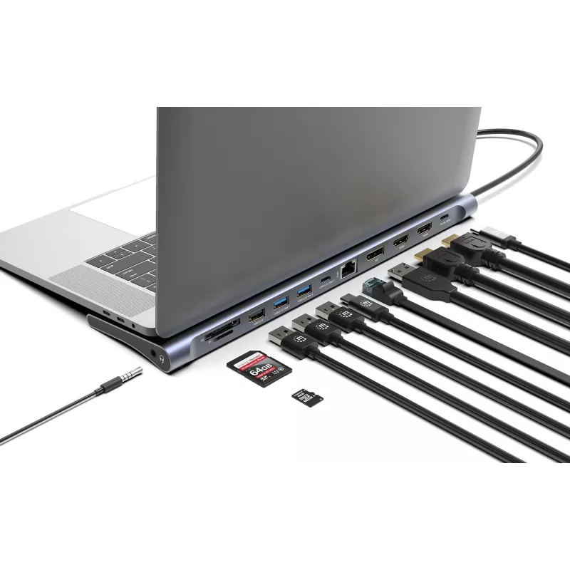 Dok/Stacja dokująca Manhattan USB-C 10 portów 4K 60Hz Power Delivery