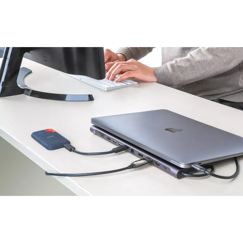 Dok/Stacja dokująca Manhattan USB-C 10 portów 4K 60Hz Power Delivery