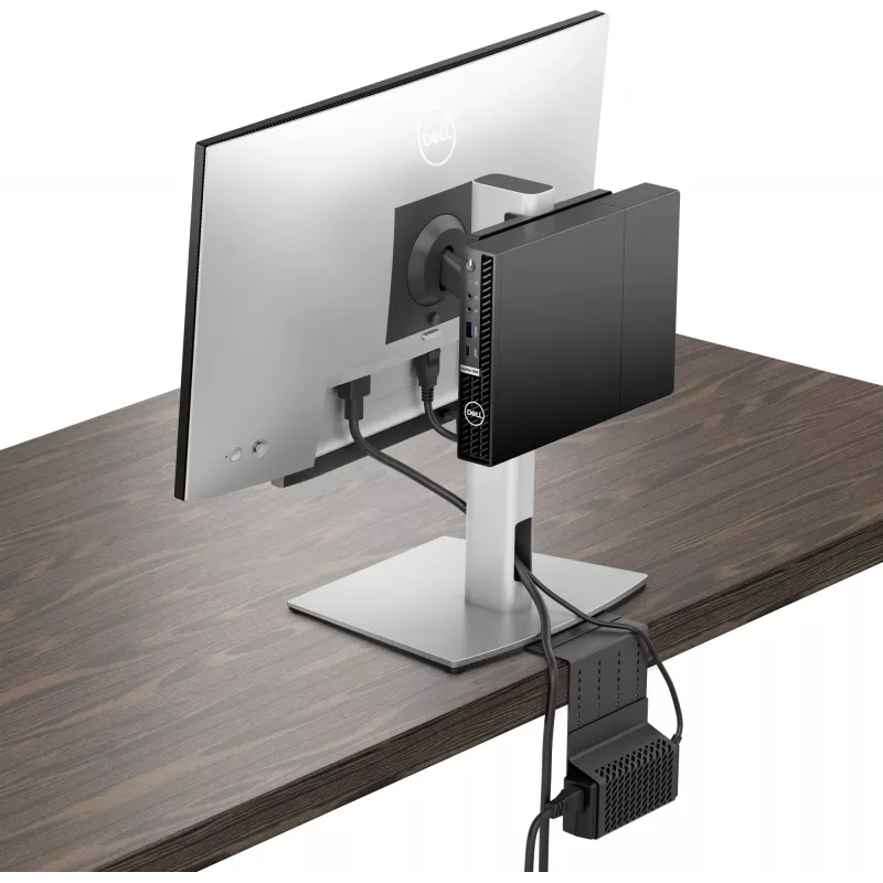 DELL Pro Micro All-in-One Stand - MFS22, 5.8 kg, 48.3 cm (19 cali), 68.6 cm (27 cali), 100 x 100 mm, regulacja wysokości, srebrny, czarny