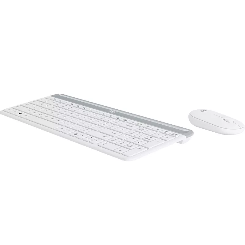 LOGITECH Slim Wireless Keyboard And Mouse Combo Mk470 - Offwhite - Qwerty Us/int'l