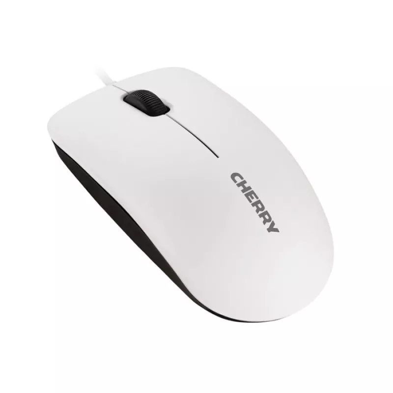Mysz przewodowa CHERRY MC 1000, jasnoszara, USB, symetryczna, optyczna, USB typu A, 1200 DPI, szara