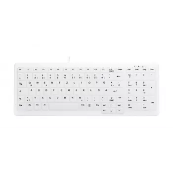 Klawiatura medyczna Contour Design Active Key Contour ClassicClean z wyjmowaną pokrywą, kompaktowa, przewodowa, biała, DE C7000