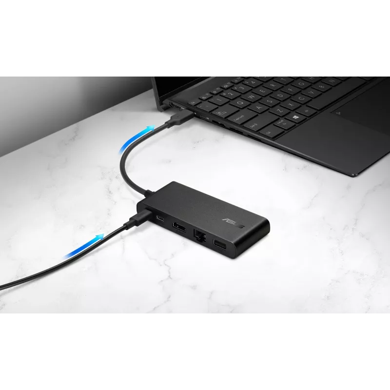 ASUS Dual 4K USB-C Dock DC201 Przewodowy USB 3.2 Gen 2 (3.1 Gen 2) Type-C Czarny