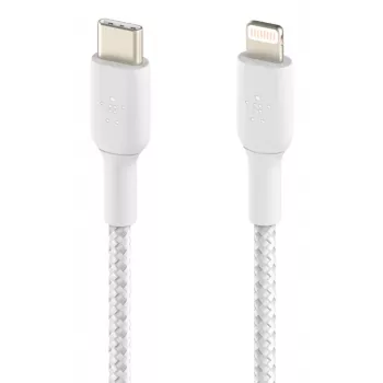Kabel BELKIN Lightning do USB-C w oplocie 1 m biały