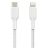 Kabel BELKIN Lightning do USB-C w oplocie 1 m biały
