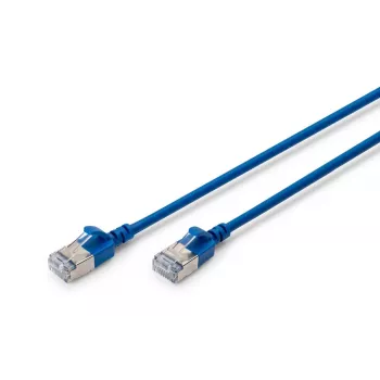 DIGITUS cienki kabel krosowy - CAT6A - F-FTP - 2m - niebieski