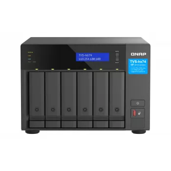 QNAP TVS-H674 NAS Tower Intel® Core™ i5 i5-12400 32 GB DDR4 0 TB QuTS hero Czarny