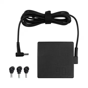 Zasilacz ASUS U90W-01 (ADP-90LE B) 90W, wejście 100–240V, chłodzenie pasywne, 75×75 mm, kabel 0,16 m, czarny