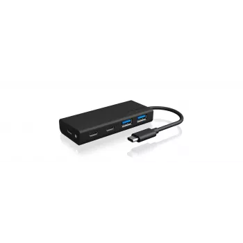 ICY BOX IB-HUB1426-CPD USB 3.2 Gen 1 (3.1 Gen 1) Type-C 5000 Mbit/s Czarny