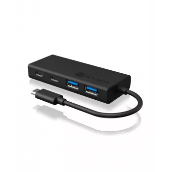 ICY BOX IB-HUB1426-CPD USB 3.2 Gen 1 (3.1 Gen 1) Type-C 5000 Mbit/s Czarny