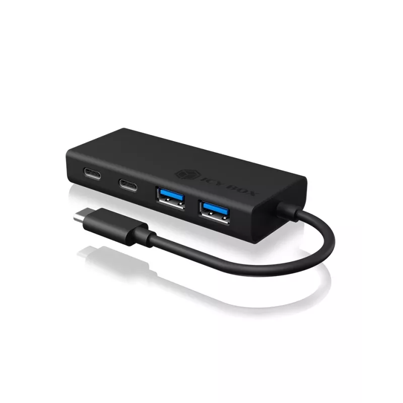 ICY BOX IB-HUB1426-CPD USB 3.2 Gen 1 (3.1 Gen 1) Type-C 5000 Mbit/s Czarny
