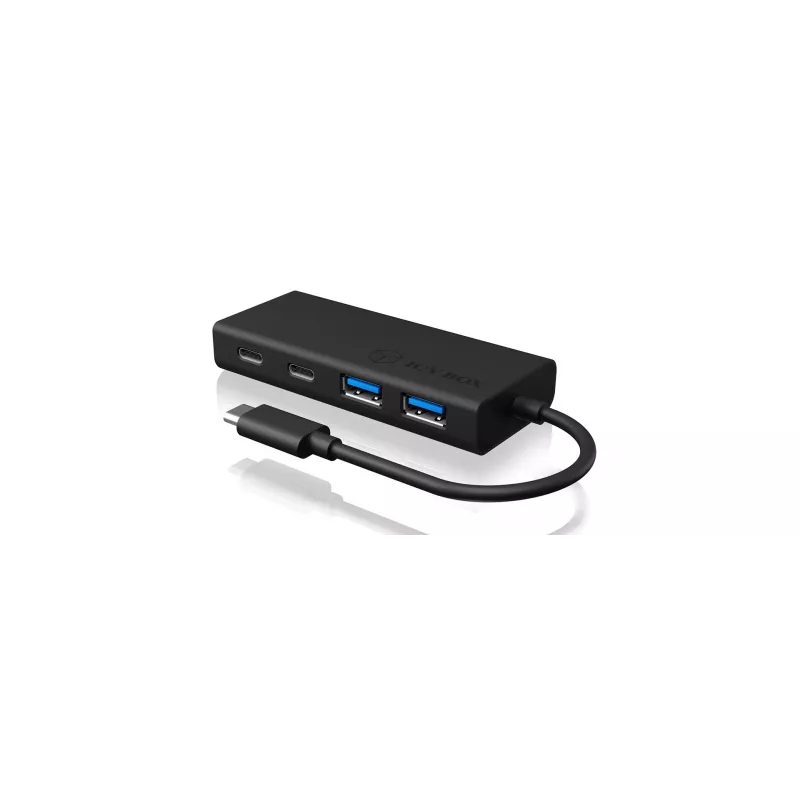 ICY BOX IB-HUB1426-CPD USB 3.2 Gen 1 (3.1 Gen 1) Type-C 5000 Mbit/s Czarny