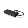 ICY BOX IB-HUB1426-CPD USB 3.2 Gen 1 (3.1 Gen 1) Type-C 5000 Mbit/s Czarny