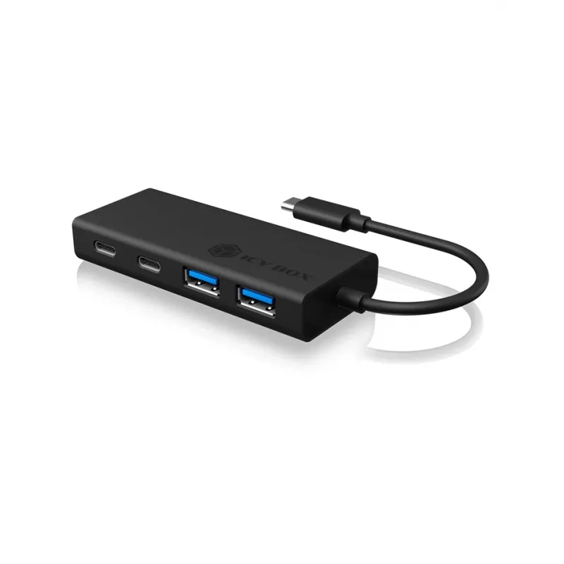 ICY BOX IB-HUB1426-CPD USB 3.2 Gen 1 (3.1 Gen 1) Type-C 5000 Mbit/s Czarny