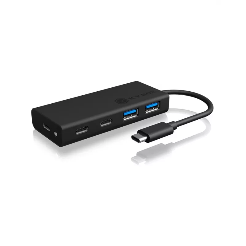 ICY BOX IB-HUB1426-CPD USB 3.2 Gen 1 (3.1 Gen 1) Type-C 5000 Mbit/s Czarny